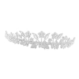 Max 1 PC Bride Crown Headband Rhinestone Plum Crown Bridal Jewelry Silver