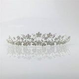 Max 1 PC Bride Crown Headband Rhinestone Plum Crown Bridal Jewelry Silver