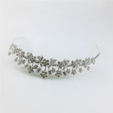 Max 1 PC Bride Crown Headband Rhinestone Plum Crown Bridal Jewelry Silver