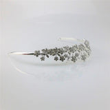 Max 1 PC Bride Crown Headband Rhinestone Plum Crown Bridal Jewelry Silver