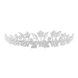 Max 1 PC Bride Crown Headband Rhinestone Plum Crown Bridal Jewelry Silver