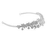 Max 1 PC Bride Crown Headband Rhinestone Plum Crown Bridal Jewelry Silver