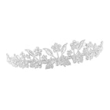 Max 1 PC Bride Crown Headband Rhinestone Plum Crown Bridal Jewelry Silver