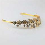 Max 1 PC Bride Crown Headband Rhinestone Plum Crown Bridal Jewelry Golden