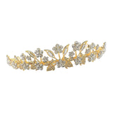 Max 1 PC Bride Crown Headband Rhinestone Plum Crown Bridal Jewelry Golden