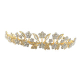 Max 1 PC Bride Crown Headband Rhinestone Plum Crown Bridal Jewelry Golden