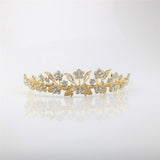 Max 1 PC Bride Crown Headband Rhinestone Plum Crown Bridal Jewelry Golden