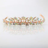 Max 1 PC Bride Crown Headband Rhinestone Plum Crown Bridal Jewelry Rose Golden