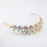 Max 1 PC Bride Crown Headband Rhinestone Plum Crown Bridal Jewelry Rose Golden