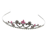 Max Bridal Rhinestone Tiara Crown Queen Hair Accessories Pink