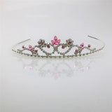 Max Bridal Rhinestone Tiara Crown Queen Hair Accessories Pink