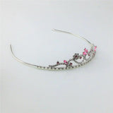 Max Bridal Rhinestone Tiara Crown Queen Hair Accessories Pink