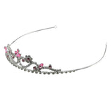 Max Bridal Rhinestone Tiara Crown Queen Hair Accessories Pink