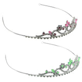 Max Bridal Rhinestone Tiara Crown Queen Hair Accessories Pink