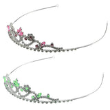 Max Bridal Rhinestone Tiara Crown Queen Hair Accessories Pink