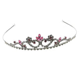 Max Bridal Rhinestone Tiara Crown Queen Hair Accessories Pink