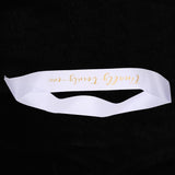 Plain Satin Sash Finally Twenty one Glitter Foil Stamped Letter Decor White