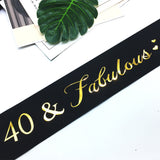 Max Birthday Anniversary Party Shoulder Strap Fancy Dress 40 years old Black