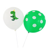 Max 10PCS Latex Dinosaur Balloon Party Wedding Decor 5 dinosaurs 5 Green sequins