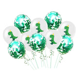 Max 10PCS Latex Dinosaur Balloon Party Wedding Decor 5 dinosaurs 5 Green sequins
