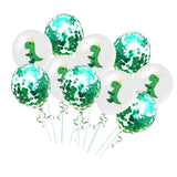 Max 10PCS Latex Dinosaur Balloon Party Wedding Decor 5 dinosaurs 5 Green sequins