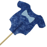 Max 10pcs Baby Clothes Cupcake Picks Cake Topper Kids Party Decoration Dark Blue