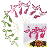 Max 5pcs Novelty Mermaid Tail Flashing Birthday Cake Topper - Baby Shower Green