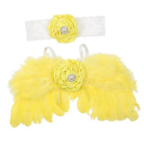 Feather Wings Baby Newborn Infant Headband Angle Lovely Custom Parts Yellow