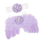 Feather Wings Baby Newborn Infant Headband Angle Lovely Custom Parts Purple