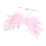 Max Feather Wings Baby Newborn Infant Headband Angle Lovely Custom Part Pink