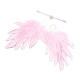 Max Feather Wings Baby Newborn Infant Headband Angle Lovely Custom Part Pink