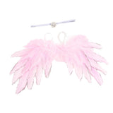 Max Feather Wings Baby Newborn Infant Headband Angle Lovely Custom Part Pink