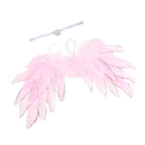 Max Feather Wings Baby Newborn Infant Headband Angle Lovely Custom Part Pink