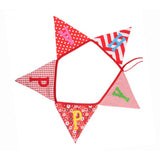 Max Happy Birthday Bunting Banner Pennant Hanging Garland Photo Prop Red