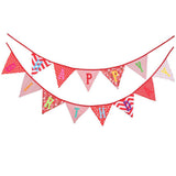 Max Happy Birthday Bunting Banner Pennant Hanging Garland Photo Prop Red
