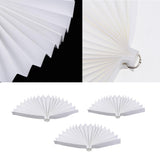 Max Various Size Paper Folding Hand Fan White Wedding & Party Favors  60cm