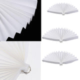 Max Various Size Paper Folding Hand Fan White Wedding & Party Favors  60cm