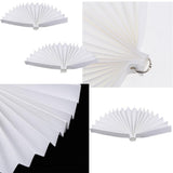 Max Various Size Paper Folding Hand Fan White Wedding & Party Favors  60cm