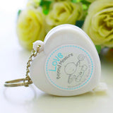 Max Heart Shaped Tape Measure Keychain For Creative Gift Wedding Party Favor Blue