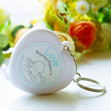 Max Heart Shaped Tape Measure Keychain For Creative Gift Wedding Party Favor Blue