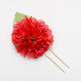 Max 3Pcs/Set Bridal Flower Hairpin Hair Ornament Headwear Jewelry Red