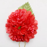 Max 3Pcs/Set Bridal Flower Hairpin Hair Ornament Headwear Jewelry Red