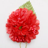 Max 3Pcs/Set Bridal Flower Hairpin Hair Ornament Headwear Jewelry Red