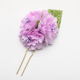 Max 3Pcs/Set Bridal Flower Hairpin Hair Ornament Headwear Jewelry Lavender