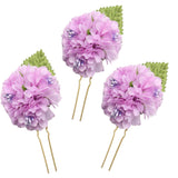 Max 3Pcs/Set Bridal Flower Hairpin Hair Ornament Headwear Jewelry Lavender