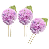 Max 3Pcs/Set Bridal Flower Hairpin Hair Ornament Headwear Jewelry Lavender