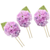 Max 3Pcs/Set Bridal Flower Hairpin Hair Ornament Headwear Jewelry Lavender