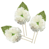 Max 3Pcs/Set Bridal Flower Hairpin Hair Ornament Headwear Jewelry Milky white