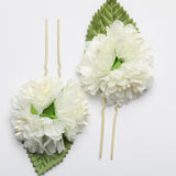 Max 3Pcs/Set Bridal Flower Hairpin Hair Ornament Headwear Jewelry Milky white