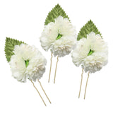 Max 3Pcs/Set Bridal Flower Hairpin Hair Ornament Headwear Jewelry Milky white